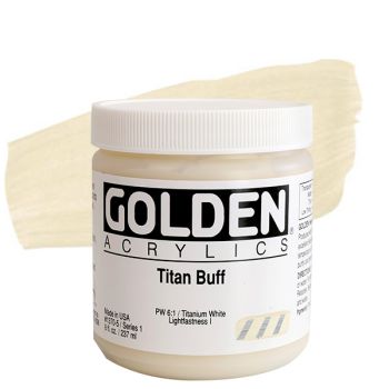 GOLDEN Heavy Body Acrylics - Titan Buff, 8oz Jar