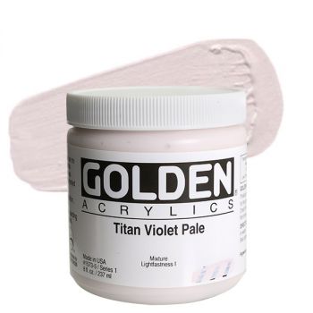 GOLDEN Heavy Body Acrylics - Titan Violet Pale, 8oz Jar