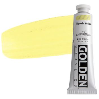 GOLDEN Heavy Body Acrylics - Titanate Yellow, 2oz Tube