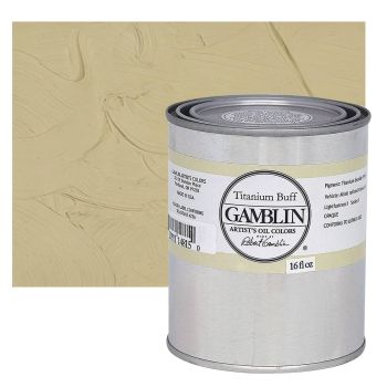 Gamblin Artists Oil - Titanium Buff, 16oz Can