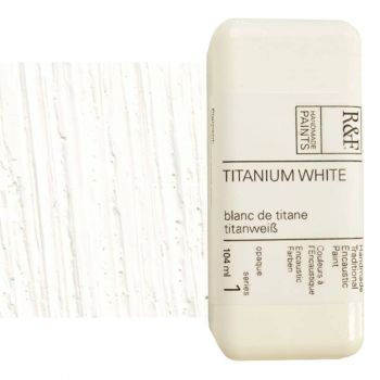 R&F Encaustic Handmade Paint 104 ml Block - Titanium White