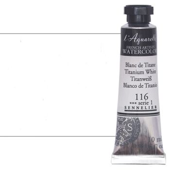 Sennelier l'Aquarelle Artists Watercolor - Titanium White, 10ml Tube