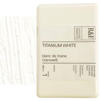 R&F Encaustic Handmade Paint 333 ml Block - Titanium White