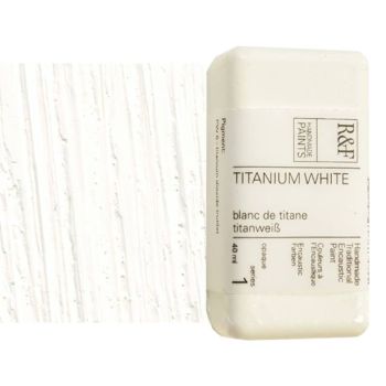 R&F Encaustic Handmade Paint 40 ml Block - Titanium White