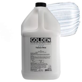 GOLDEN Fluid Acrylics Titanium White 1 gallon