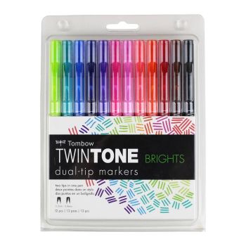 TwinTone Dual-TIp Marker Sets - Brights