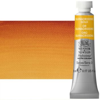 Winsor & Newton Professional Watercolor 5 ml Paint Tube - Quinacridone Gold