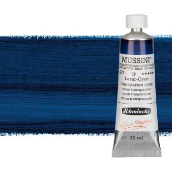 Schmincke Mussini Oil Color 35ml Tube - Transparent Cyan