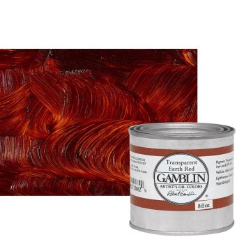 Gamblin Artists Oil - Transparent Earth Red, 8oz Can