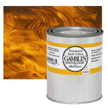 Gamblin Artists Oil - Transparent Earth Yellow, 16oz Can