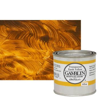 Gamblin Artists Oil - Transparent Earth Yellow, 8oz Can