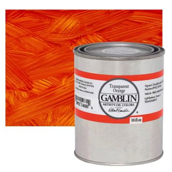 Gamblin Artists Oil - Transparent Orange, 16oz Can