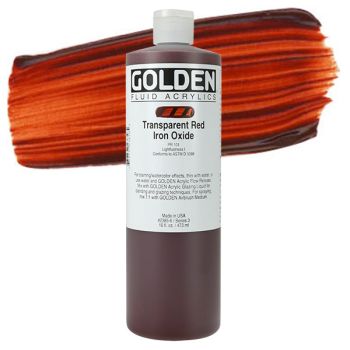 GOLDEN Fluid Acrylics Transparent Red Oxide 16 oz