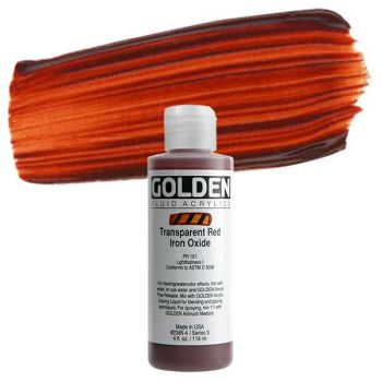 GOLDEN Fluid Acrylics Transparent Red Oxide 4 oz