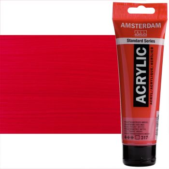 Amsterdam Standard Series Acrylic Paints - Transparent Red Medium, 120ml