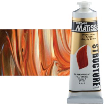 Matisse Structure Acrylic Colors Transparent Red Oxide 75 ml