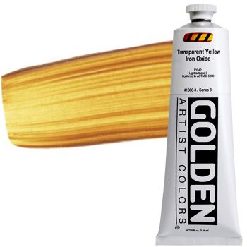 GOLDEN Heavy Body Acrylics - Transparent Yellow Iron Oxide, 5oz Tube