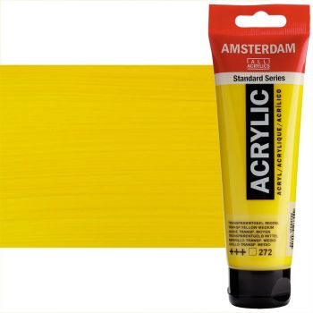 Amsterdam Standard Series Acrylic Paints - Transparent Yellow Medium, 120ml