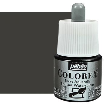 Pebeo Colorex Watercolor Ink Trichromatic Black, 45ml