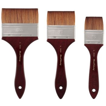 Mimik Synthetic Kolinsky Brush 2",3",4" Watercolor Mottler Trio Set 