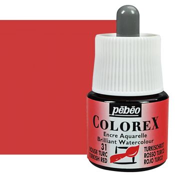 Pebeo Colorex Watercolor Ink Turkish Red, 45ml