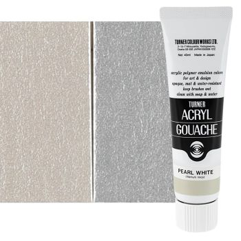 Turner Acryl Gouache Artist Acrylics - Pearl Interference White, 40ml