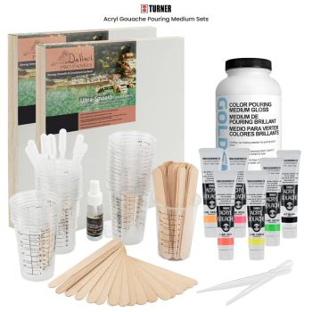 Turner Acryl Gouache & GOLDEN Medium Pouring Sets