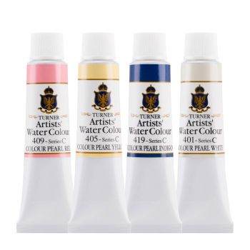 Turner Concentrated Artists' Watercolor Professional Set of 4 15ml tubes in Pearl Colors