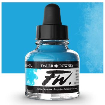 Daler-Rowney F.W. Acrylic Ink 1oz Bottle Turquoise