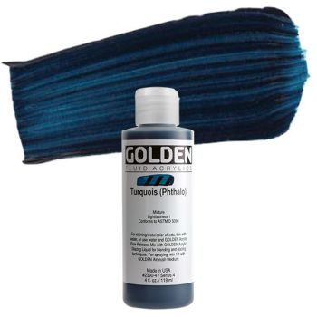 GOLDEN Fluid Acrylics Turquoise 4 oz