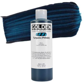 GOLDEN Fluid Acrylics Turquoise 8 oz
