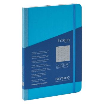 Fabriano EcoQua+ Notebook 5.8 x 8.3" Fabric Dot Grid Turquoise