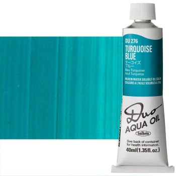 Holbein Duo Aqua Water-Soluble Oil Color 40 ml Tube - Turquoise Blue