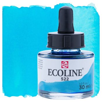 Ecoline Liquid Watercolor 30ml Pipette Jar Turquoise Blue