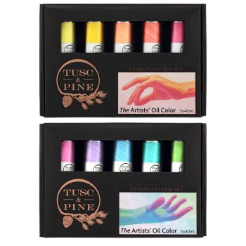 Tusc & Pine Artists’ Oil Luminous Complete Set of 10, 40 ml tubes