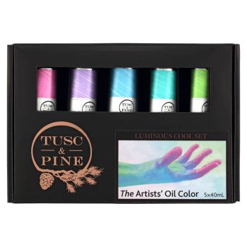 Tusc & Pine Artists’ Oil Luminous Cool Set of 5, 40 ml tubes