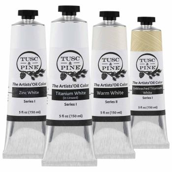 Tusc & Pine Oil Color Whites Set of 4, 150ml Tubes