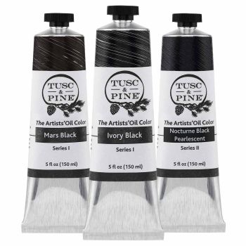 Tusc & Pine Oil Color Blacks Set of 3, 150ml Tubes
