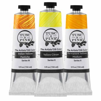 Tusc & Pine Oil Color Yellows Set A of 3, 150ml Tubes
