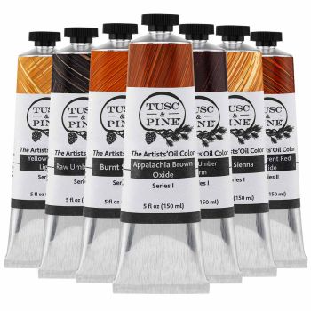 Tusc & Pine Oil Color Earth Colors Set of 7, 150ml Tubes