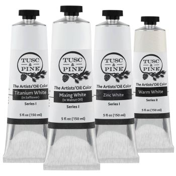 Tusc & Pine Oil Color White Set B of 4, 150ml Tubes
