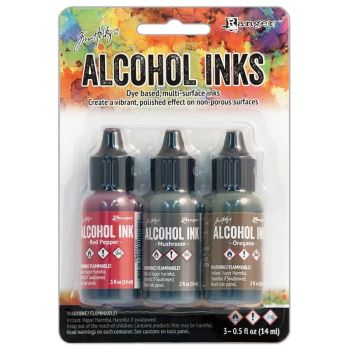 3Pk Holtz Alcohol Ink 1/2oz Tuscan Garden Color Kit 
