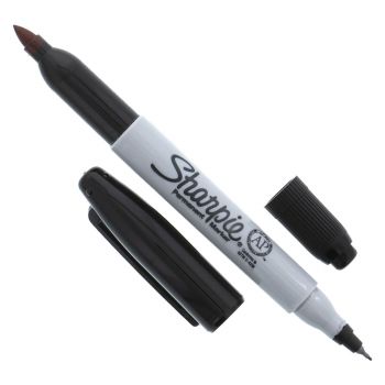 Sharpie Marker Black Twin Tip, Fine & Ultra Fine Point