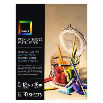UART Sanded Pastel Paper 240 Grade 12" x 18" (Pack of 10) 