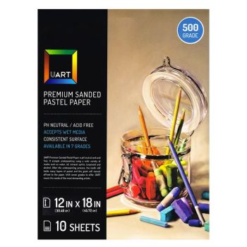 UART Sanded Pastel Paper 500 Grade 12" x 18" (Pack of 10) 