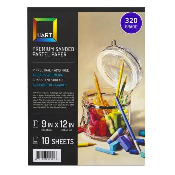 UART Sanded Pastel Paper 320 Grade 9" x 12" (Pack of 10) 