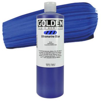 GOLDEN Fluid Acrylics Ultramarine Blue 16 oz