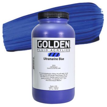 GOLDEN Fluid Acrylics Ultramarine Blue 32 oz