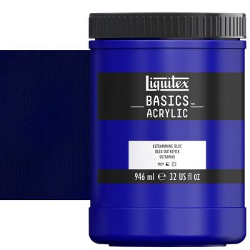 Liquitex Basics Acrylic Paint Ultramarine Blue 32oz