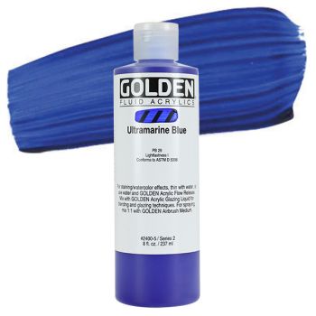 GOLDEN Fluid Acrylics Ultramarine Blue 8 oz